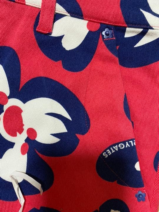 パーリーゲイツPOP 桜 プリントカツラギ ストレッチスカート桜モチーフサイズ0