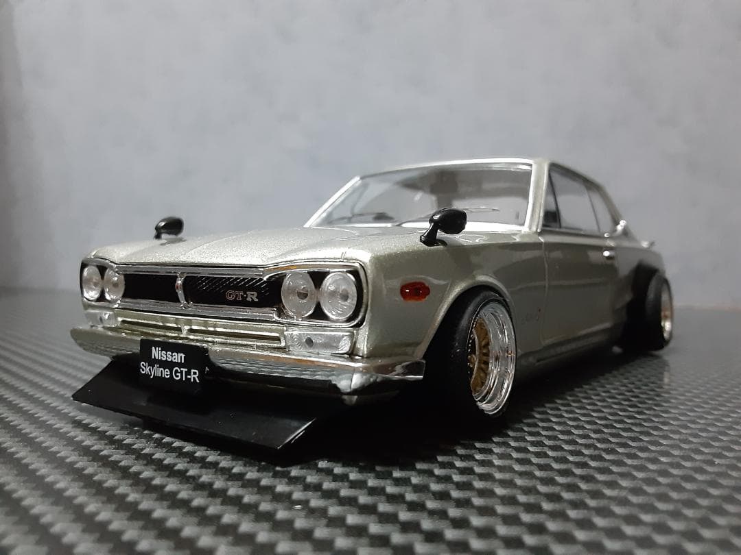 Hachette 1/24 日産 箱スカ GT-R カスタム改 ワタナベ金