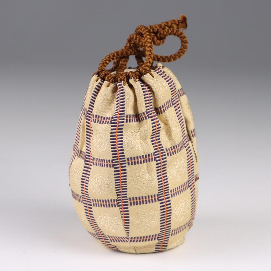 Y3338-6 茶道具 山口茂 鶴首茶入 共箱・仕覆　　よ