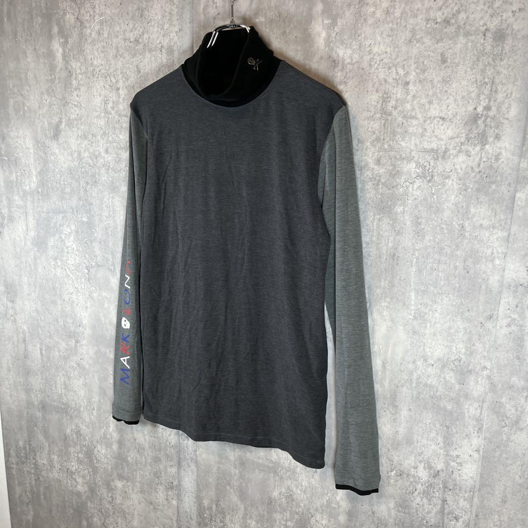 MARK&LONA マークアンドロナ タートルネック 切替カラー首元ロゴ 伸縮性