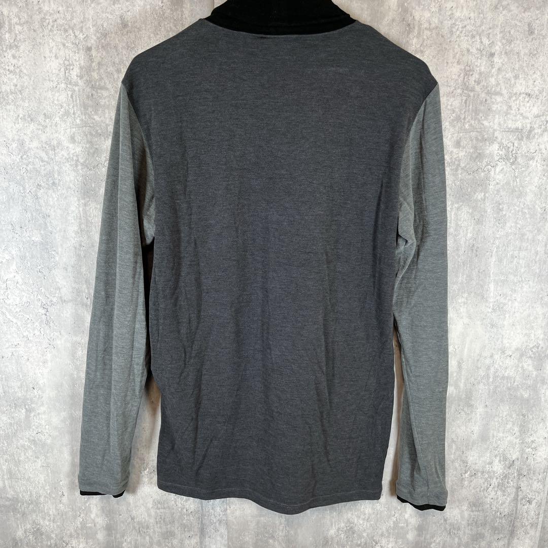 MARK&LONA マークアンドロナ タートルネック 切替カラー首元ロゴ 伸縮性