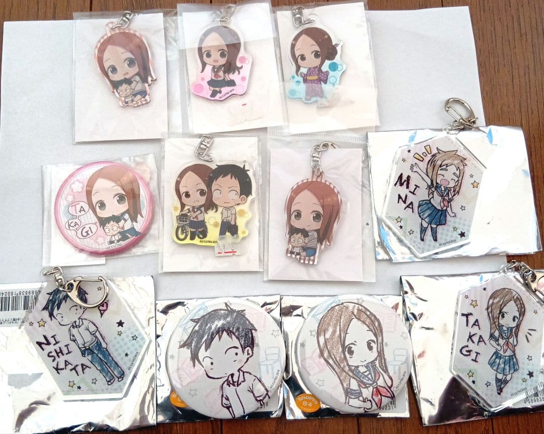 新品未開封 からかい上手の高木さん　まとめ　缶バッジ　キーホルダー