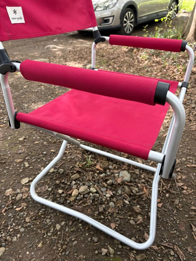 美品  peak スノーピーク FD フォールディング チェアワイド 赤