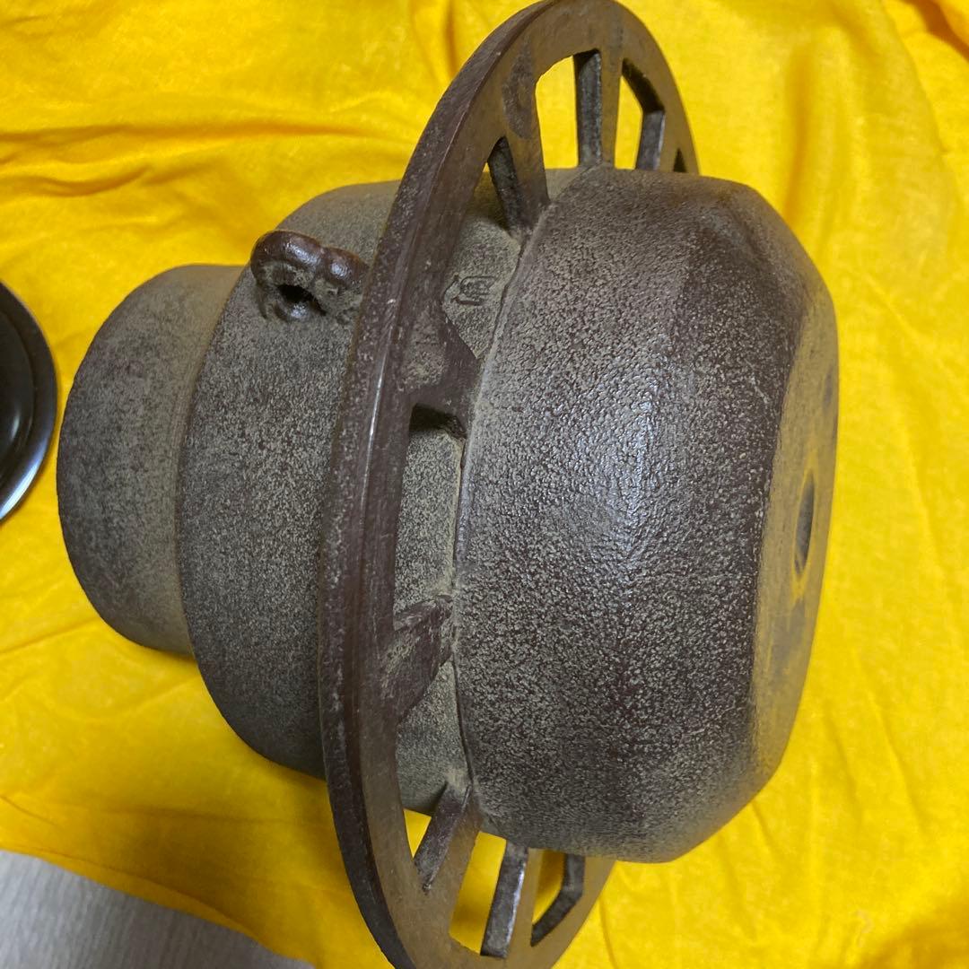 車軸釜、釜師庄司光洞作、未使用品