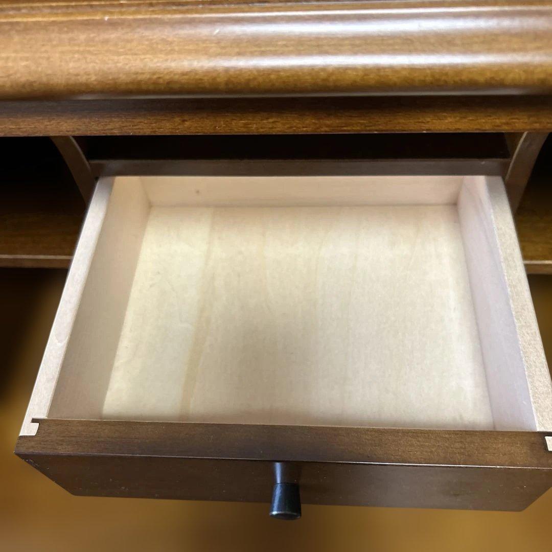 カリモク　木製ブラウン文机