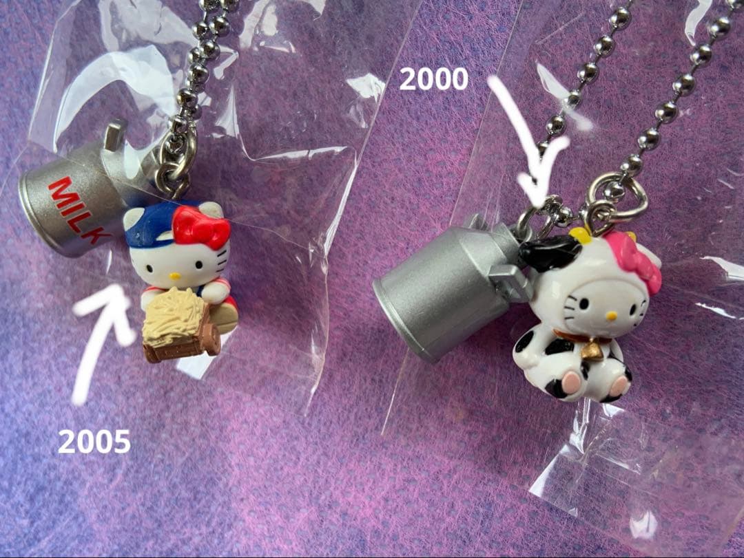 ハローキティ キティ　牧場シリーズ　ストラップ 2個セット