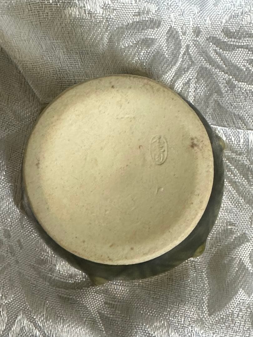 織部焼　香炉　蓋置　落款あり