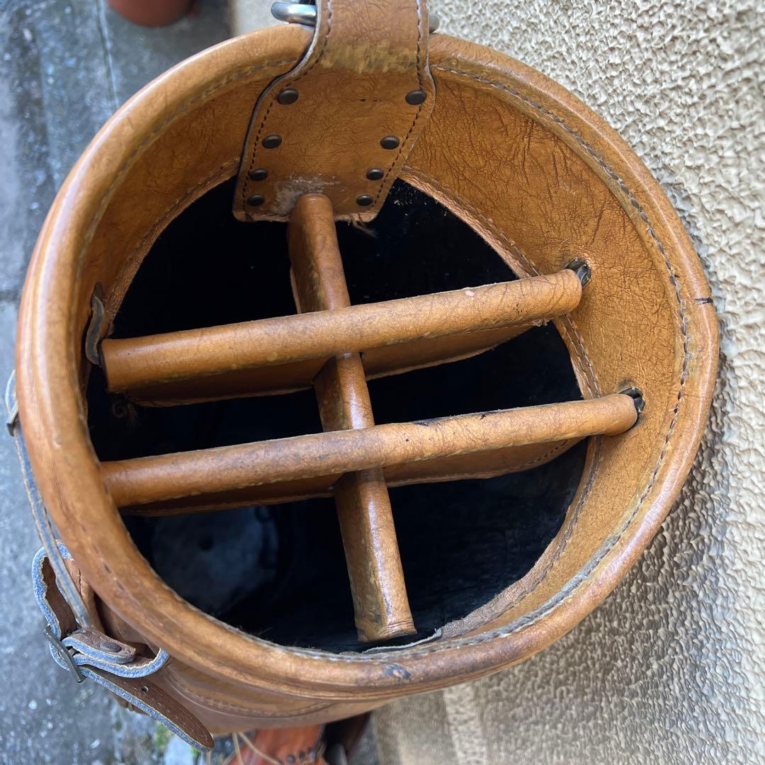 レア　burton バートン　キャディバッグ　レザー　ヴィンテージ　アメリカ製