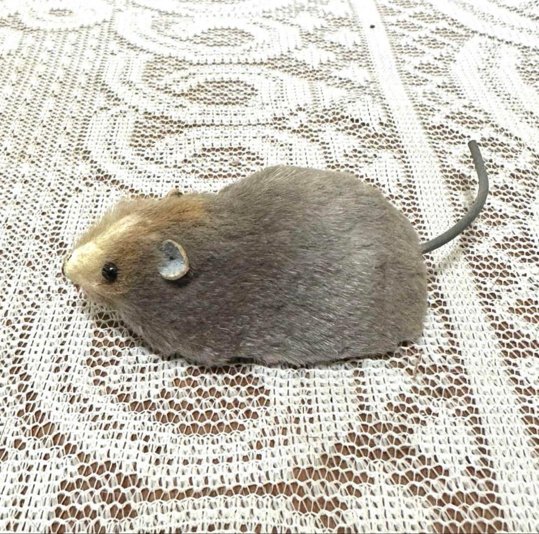 アンティーク　1920年代　ねずみ　ぬいぐるみ　マウス　人形　車輪付き