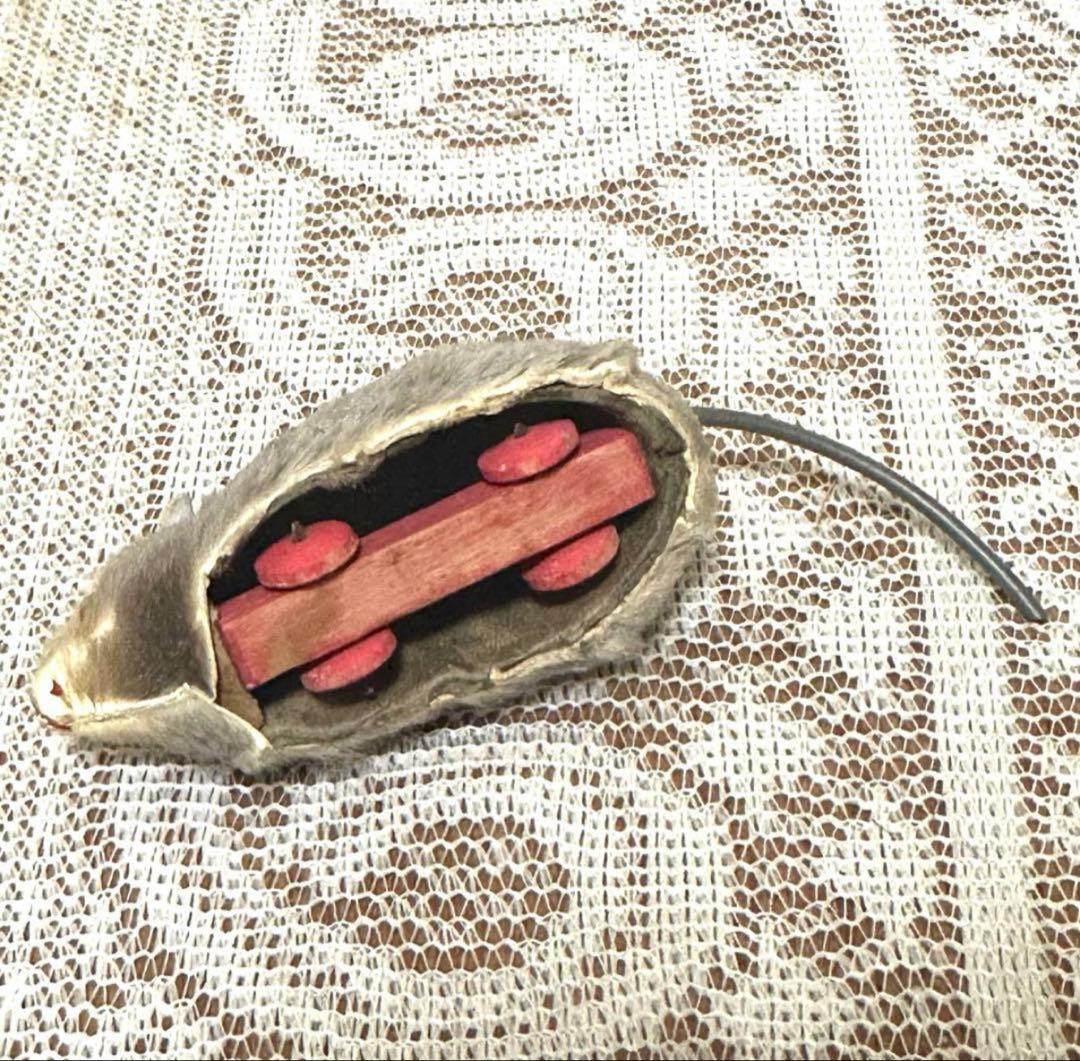 アンティーク　1920年代　ねずみ　ぬいぐるみ　マウス　人形　車輪付き