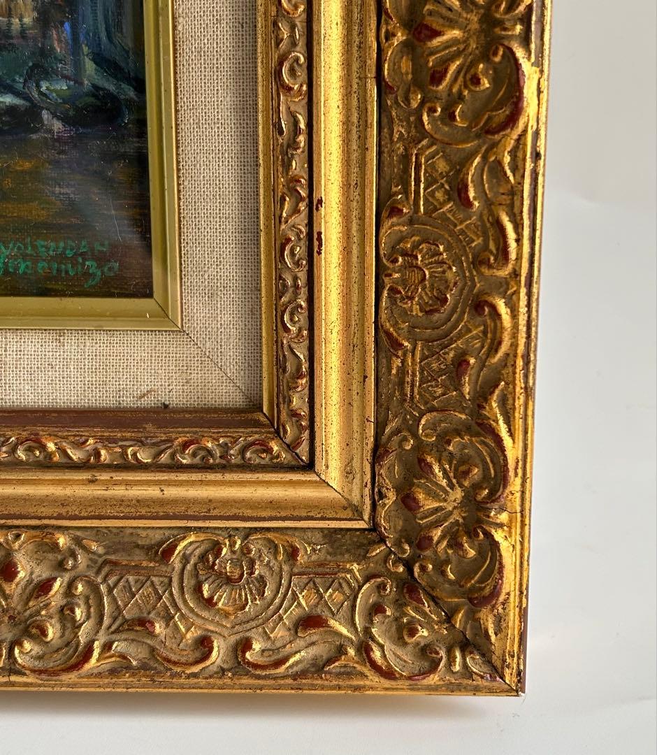 油彩画 Volendam 作家銘あり　額絵　美術品