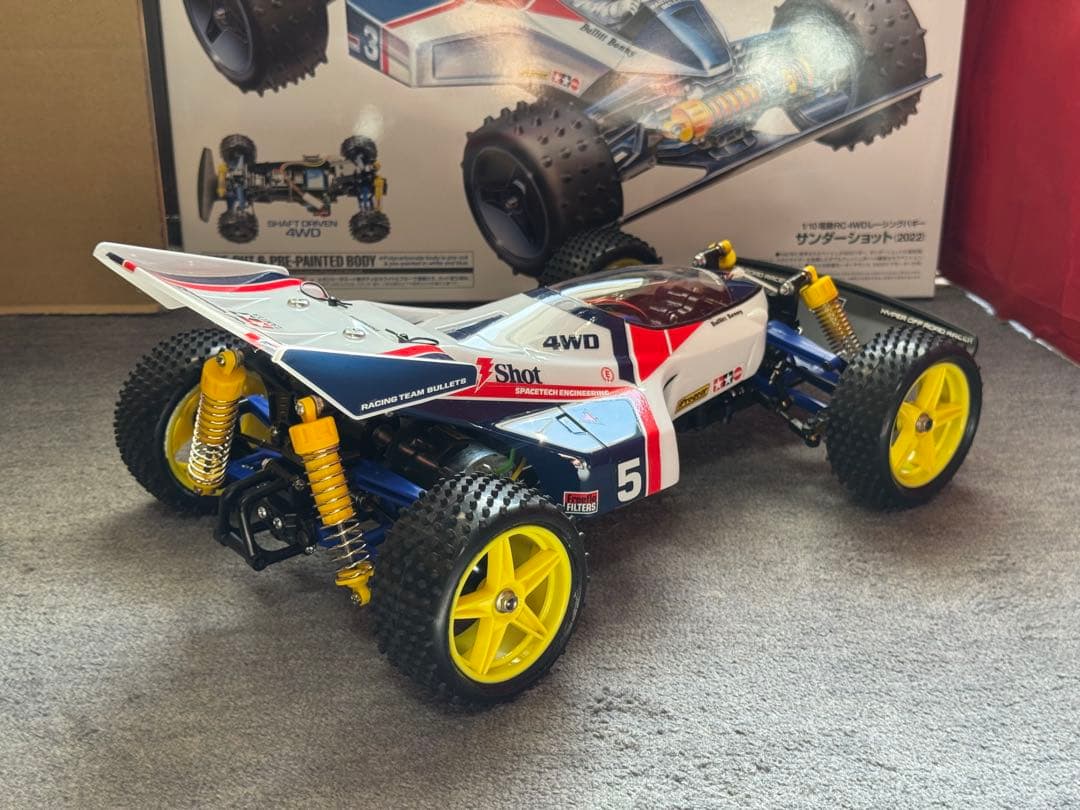 タミヤサンダーショットボディ搭載セイントドラゴン2021シャーシ、メカ・OP他付
