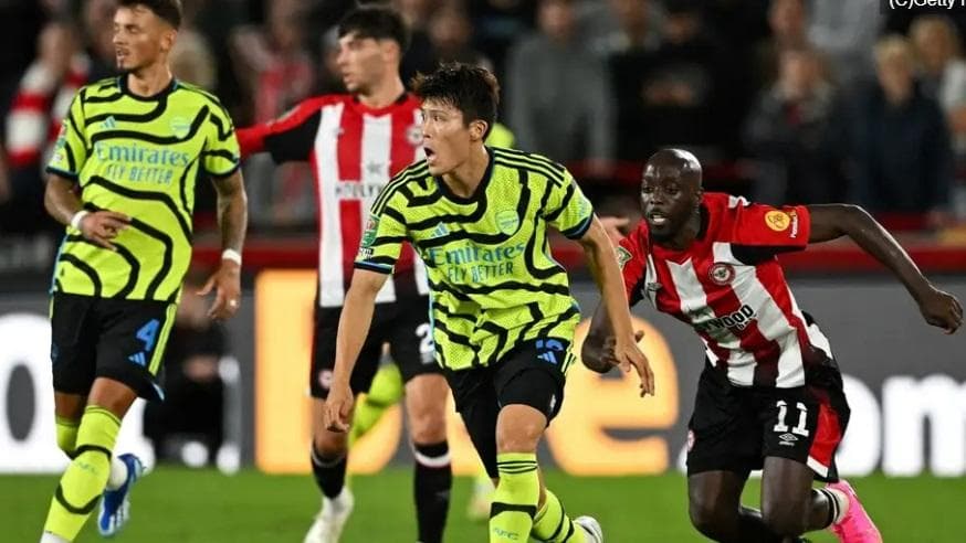 アーセナル　冨安健洋　オーセンティック アウェイ（M）2023-24