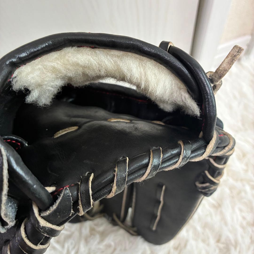 アシックス　グローブ　硬式　外野　左利き　黒