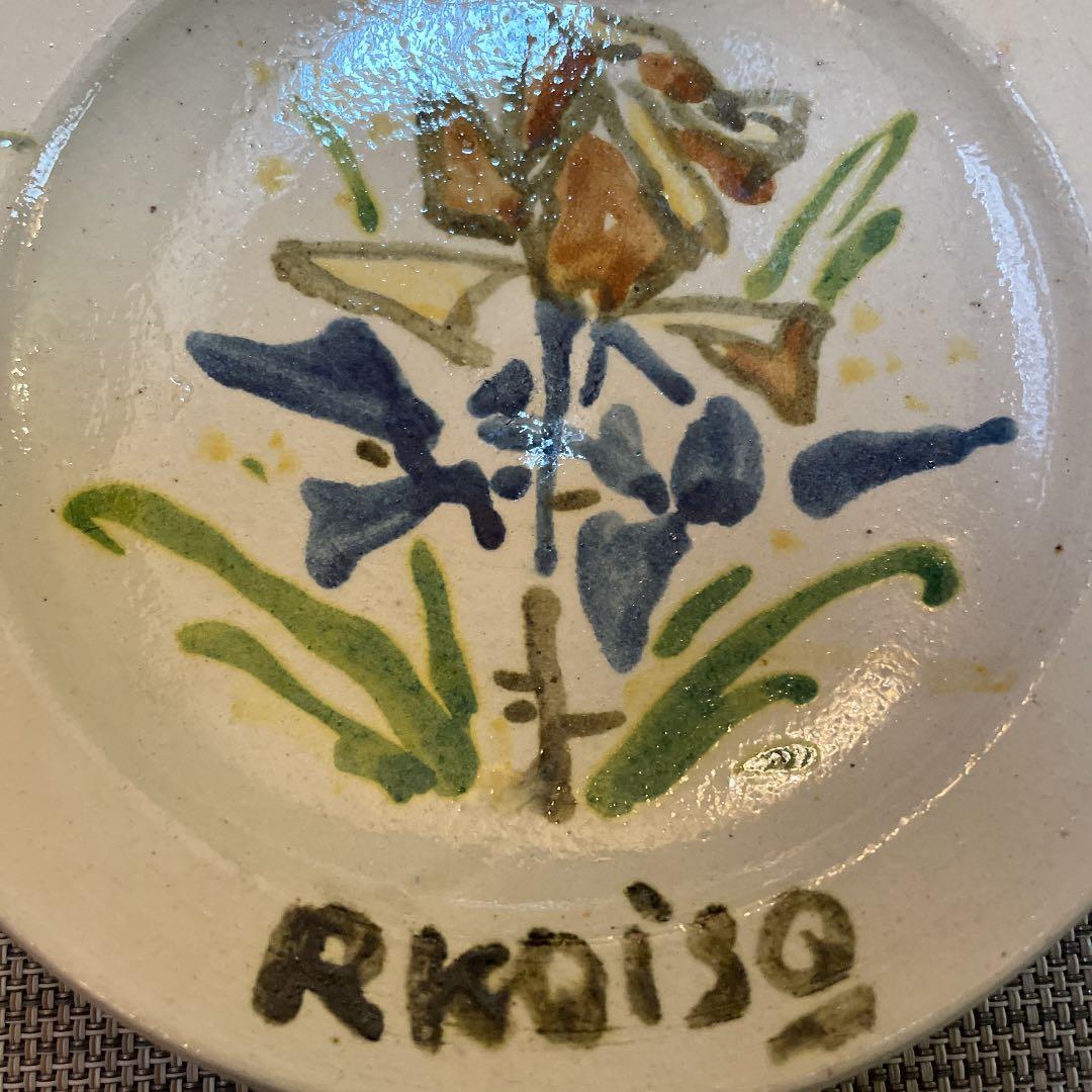 小磯良平画伯直筆　絵皿　1955年　超レア美術品