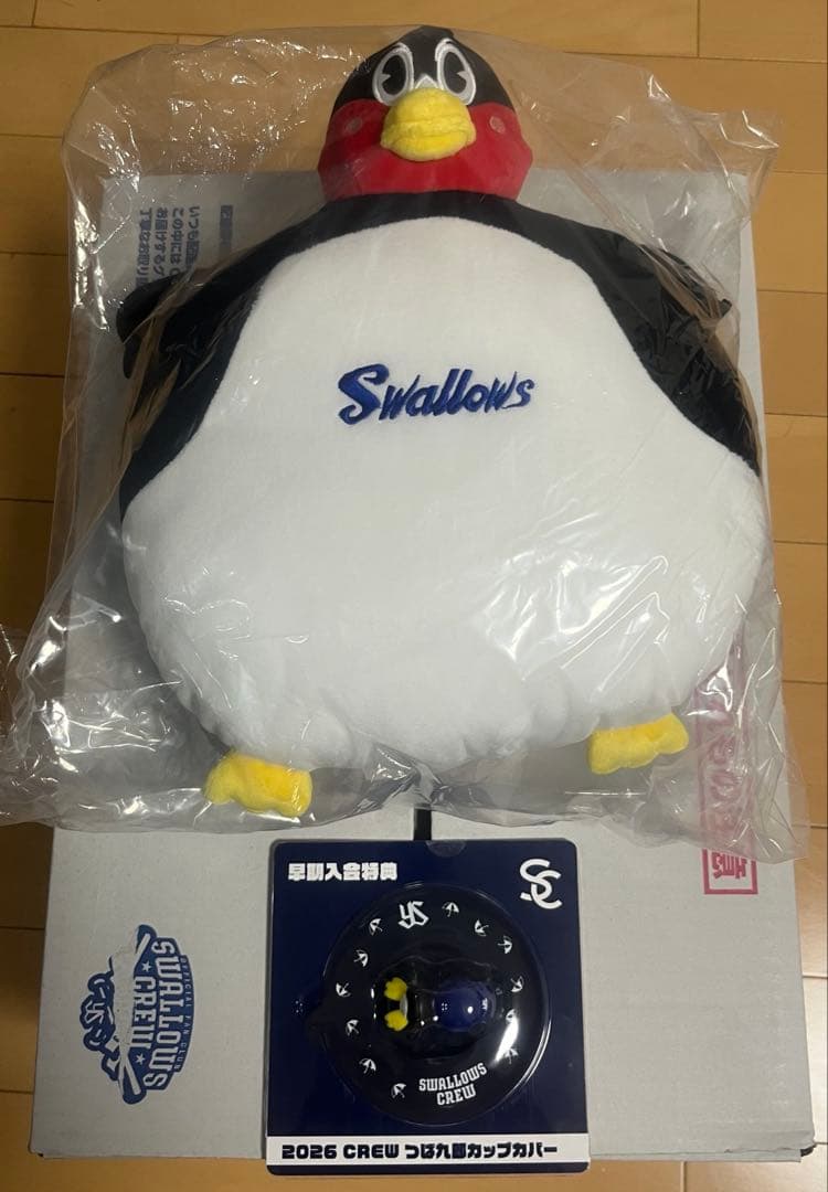 ヤクルトスワローズ 2026ファンクラブ入会特典&つば九郎クッション セット