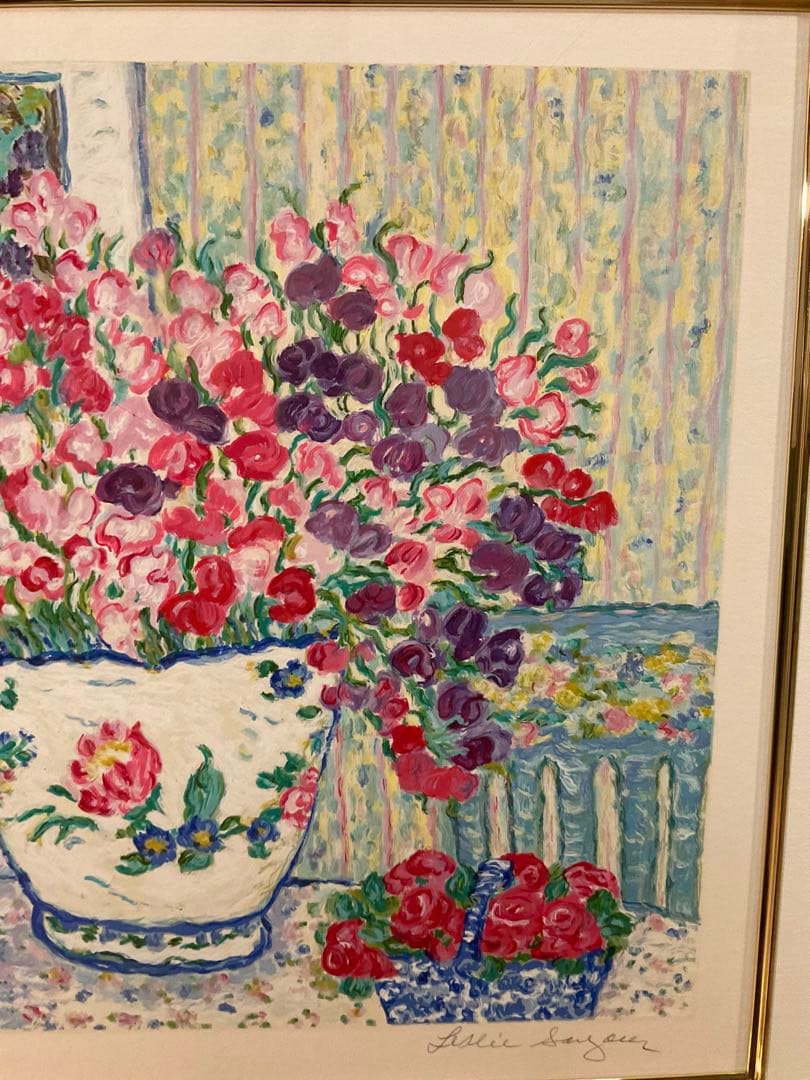 レスリー・セイヤー　「マイセンベイス」　シルクスクリーン　直筆サイン有り