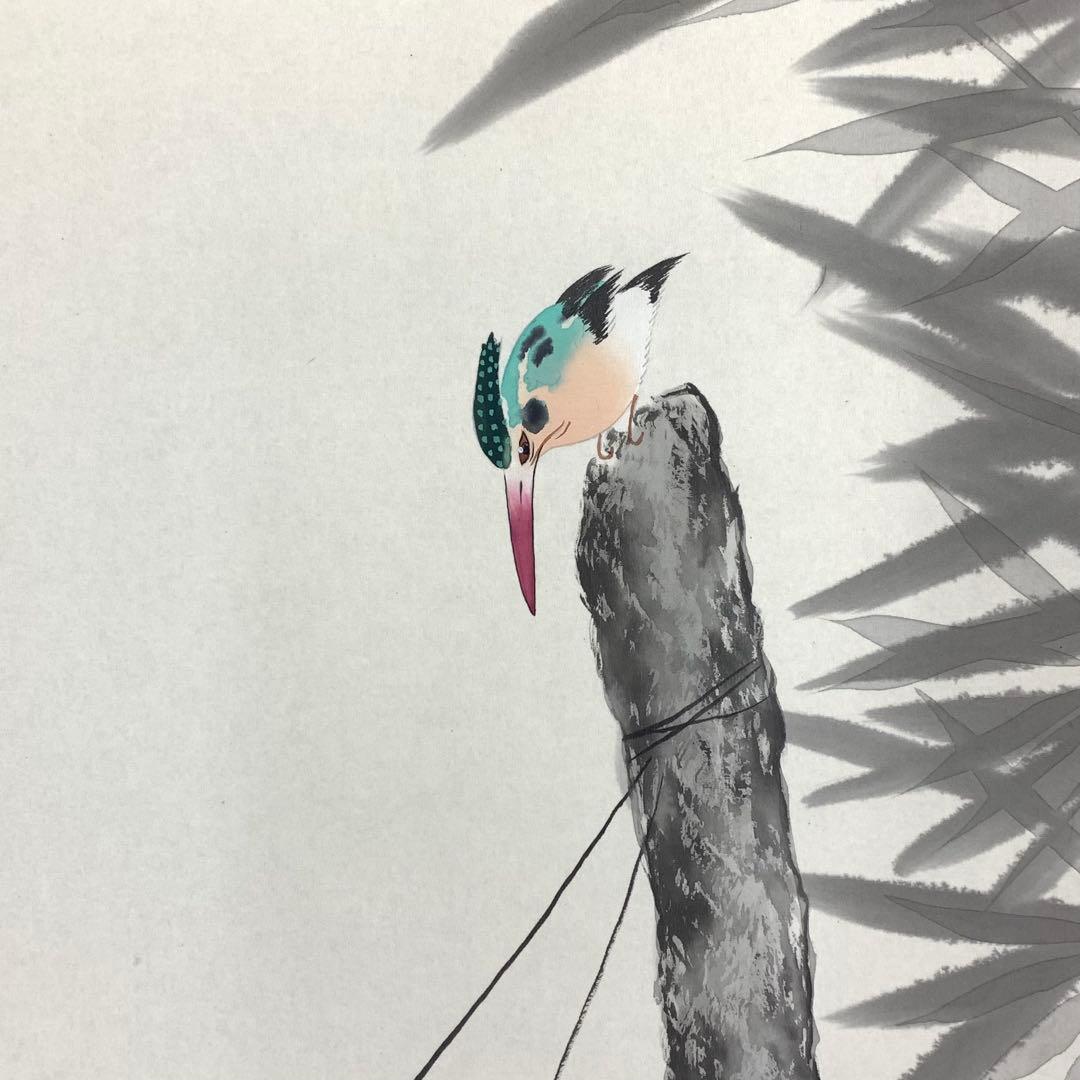 掛軸 三宅英斎 川蝉 共箱 7月 夏 蟹 小禽 2-57