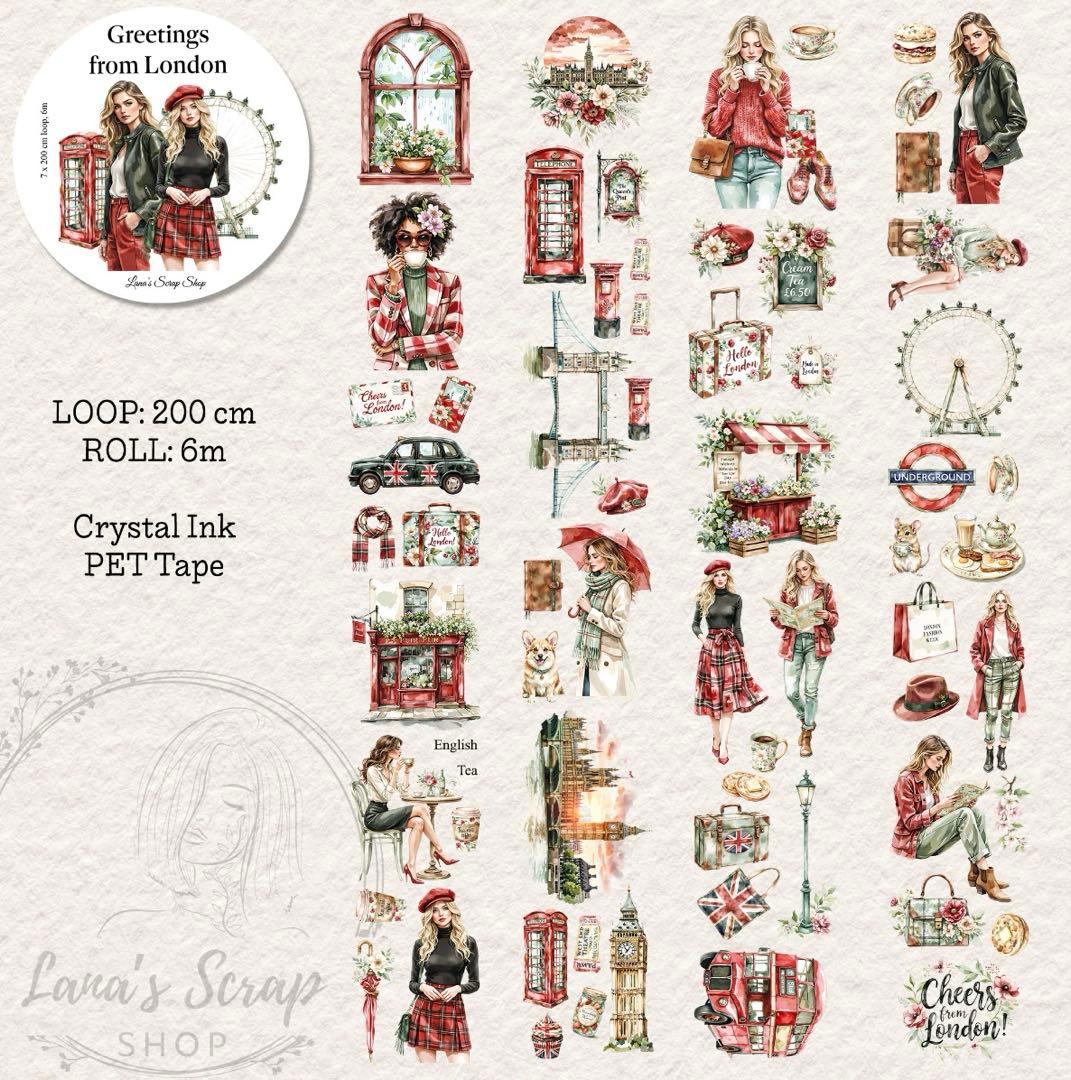 Lana's Scrap Shop 海外マスキングテープ　マステ 【2473】