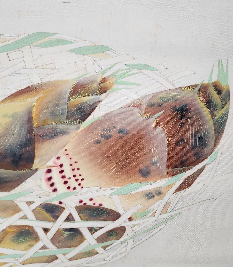 【京の筍図】今中素友 2637 タケノコ 共箱　掛け軸　肉筆