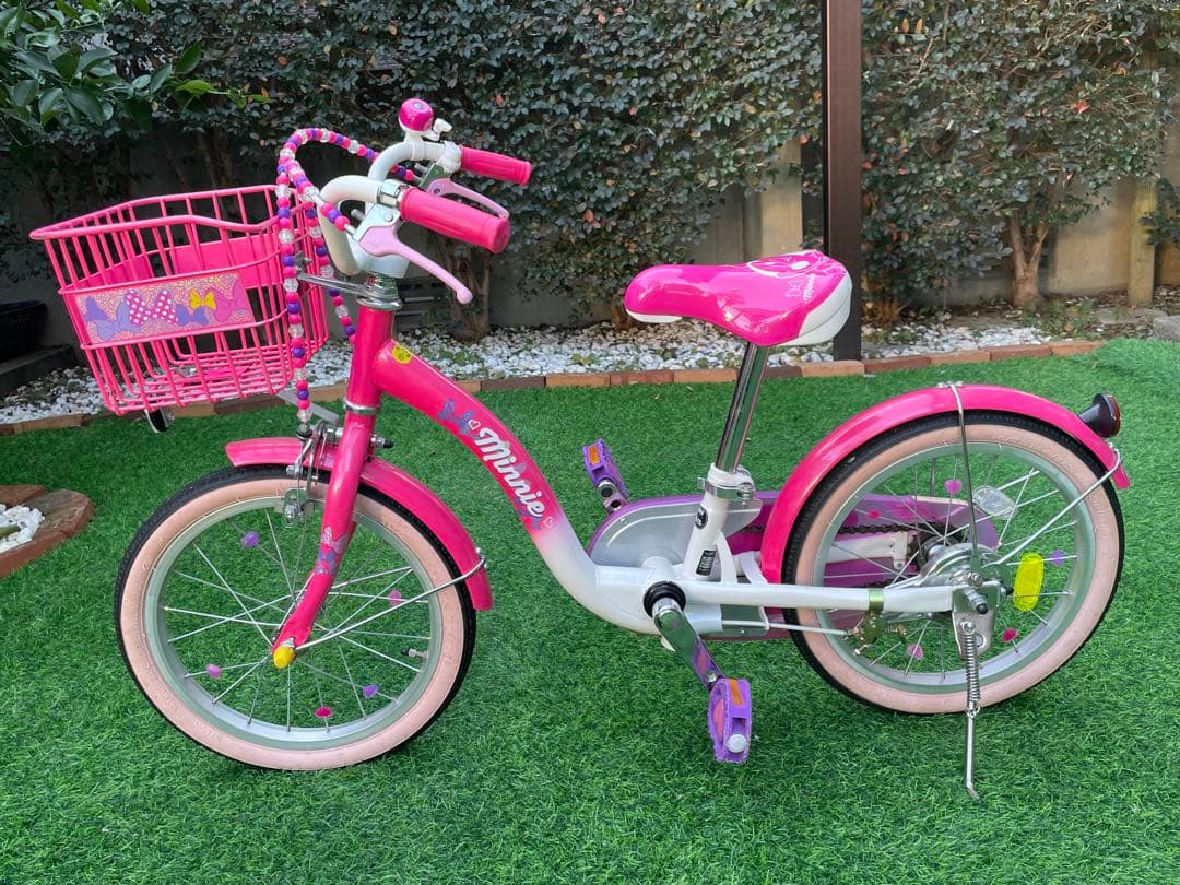 ミニーマウス 幼児用自転車 ピンク