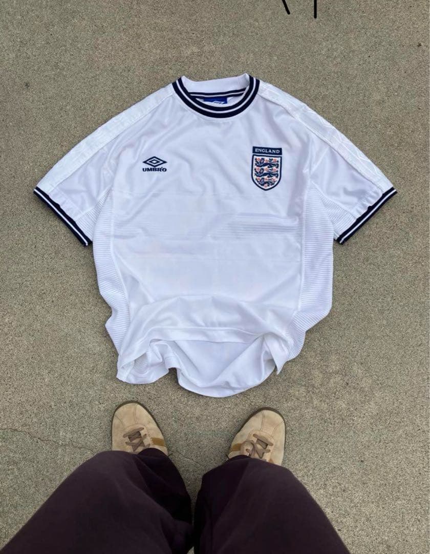 【美品】90s アンブロxイングランド代表 ユニフォーム アウェー／半袖
