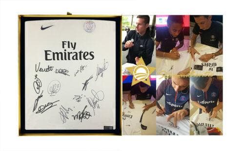 パリ・サンジェルマンFC チーム直筆サイン入りユニフォーム/エムバペ