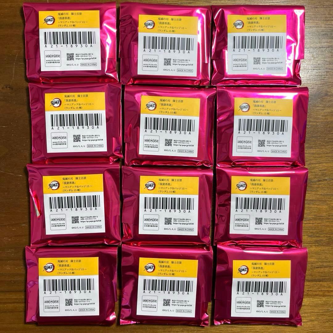 鬼滅の刃 　隊士百景 我妻善逸　 マニアック缶バッジ　12個セット