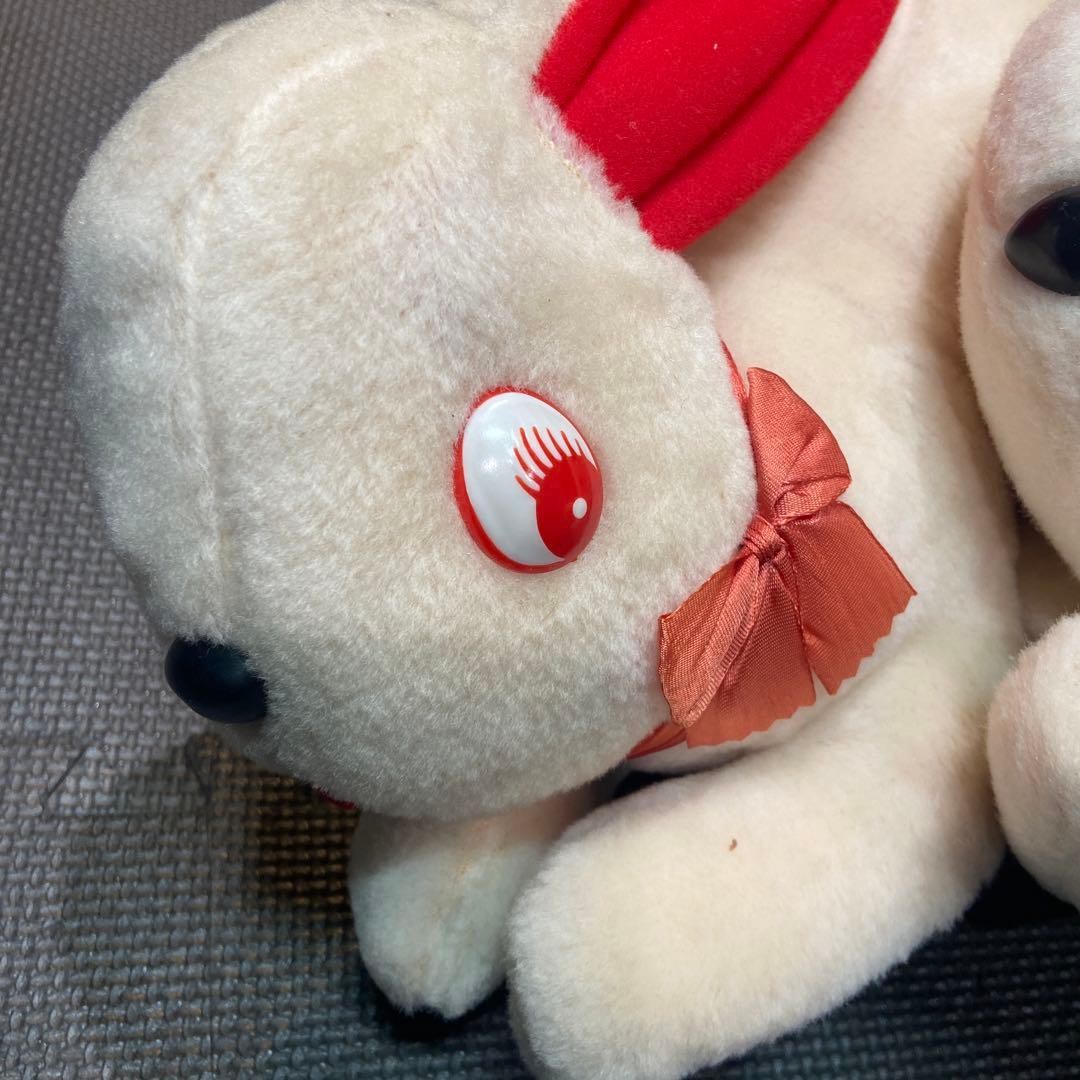 昭和　レトロファンシー　レアぬいぐるみ　赤目ウサギ　70年代　ウサギ　2個セット