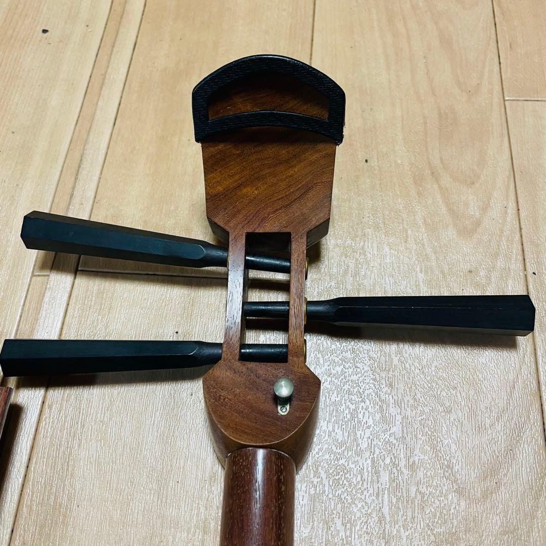 三味線　かりん　花林材　ハードケース付　現状品