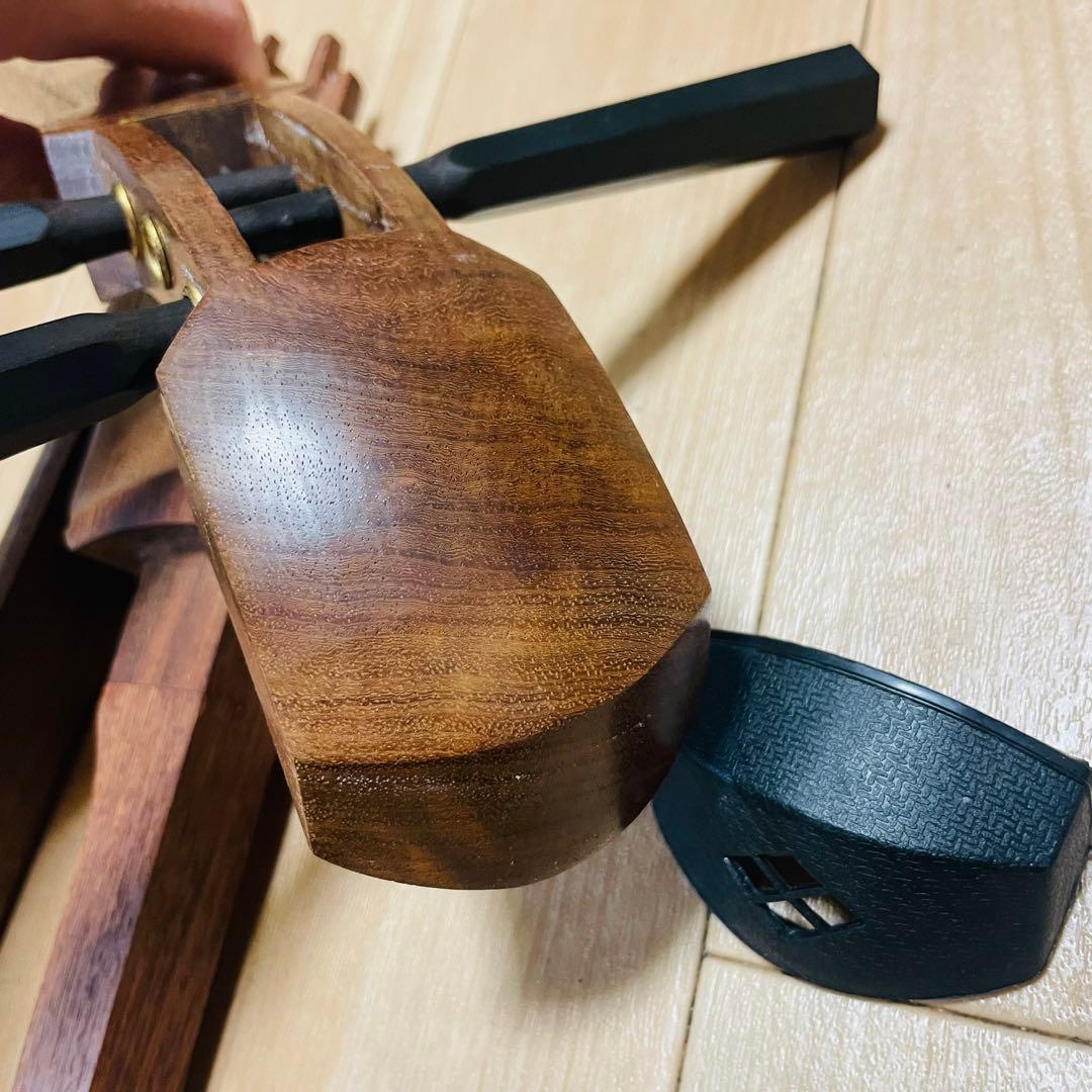 三味線　かりん　花林材　ハードケース付　現状品