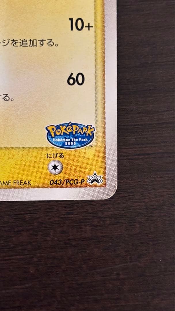 ポケパークのピカチュウ PROMO PCG-Pプロモカード 043/PCG-P