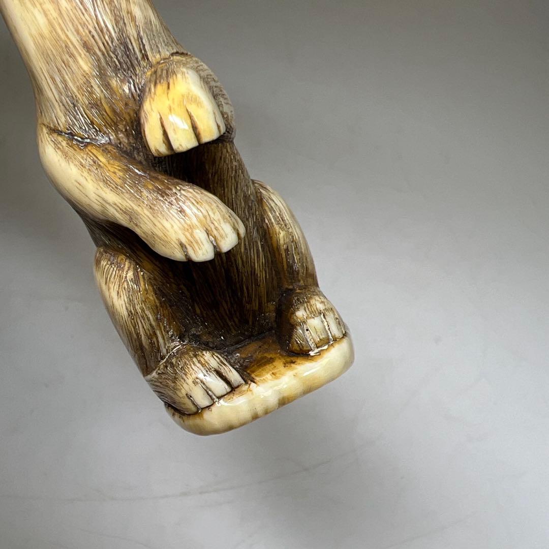 友光在銘　極上大振キツネ根付　31g 東Y8-0204☆2Fトコサ