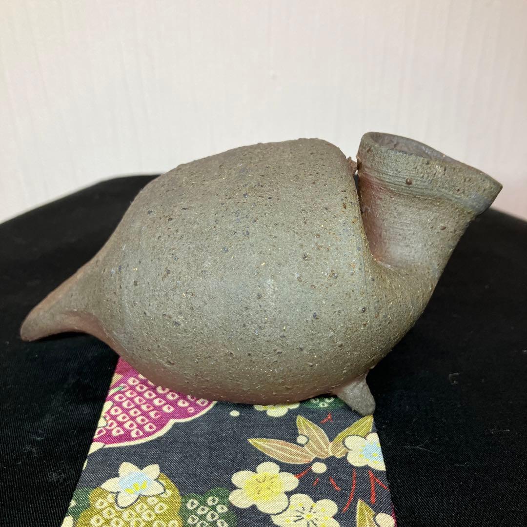 鴨徳利　アンティーク　骨董品　一輪挿し　酒器