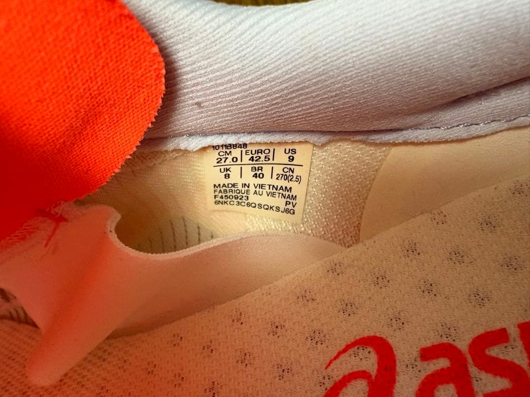 アシックスマジックスピード3 27.0cm ホワイト/レッド