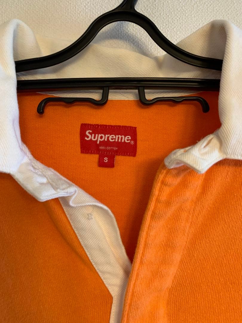 クウォーター　supreme シュプリーム　ラガーシャツ　オレンジ