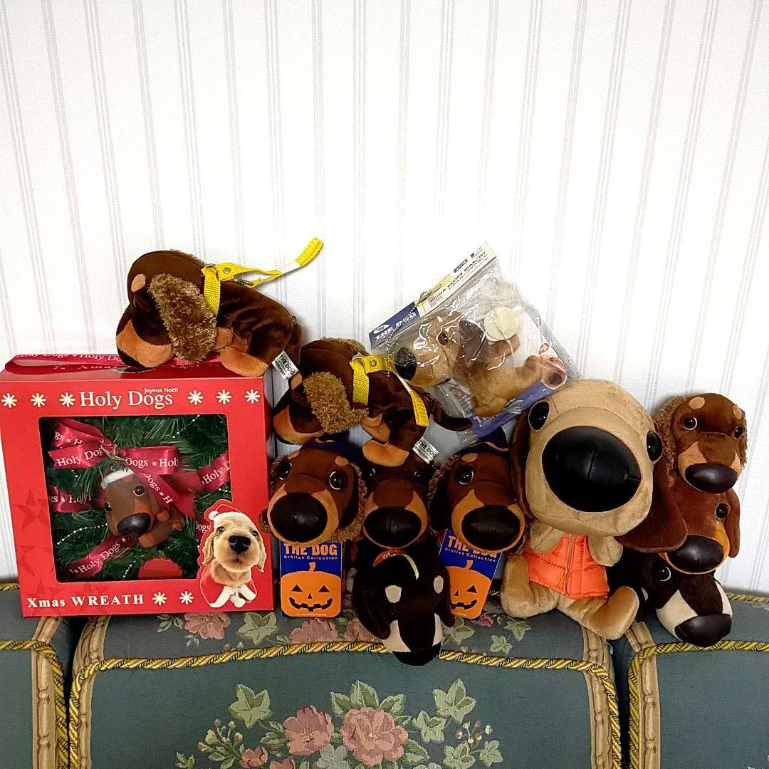 未使用★THE DOG ぬいぐるみ 12点セット クリスマスリース 全部ダックス