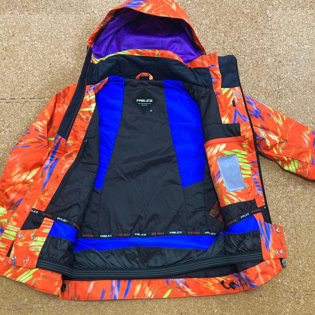 【美品】ファブリスFABLICEスキーウェア スキー スノボSSメンズオレンジ柄