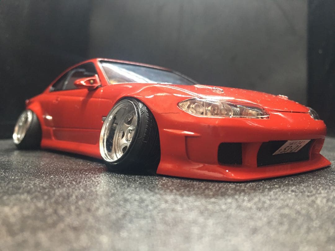 旧車プラモデル完成品1／２４アオシマs15シルビア