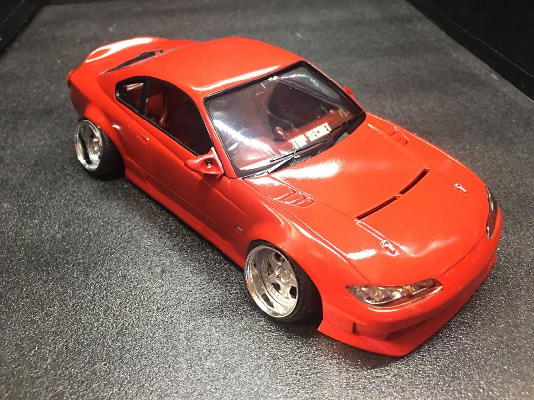 旧車プラモデル完成品1／２４アオシマs15シルビア