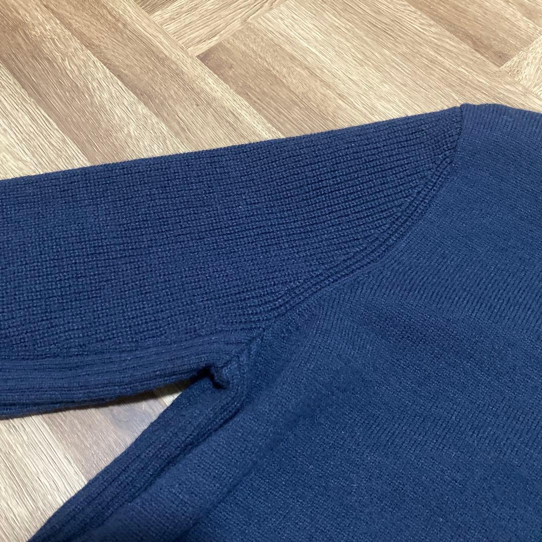 パーリーゲイツ♡ニットジップジャケット♡蓄熱♡ネイビー♡蛍光イエロー♡M