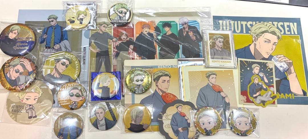 呪術廻戦　七海建人 缶バッジ ランチョンマット ファイル ステッカー コースター