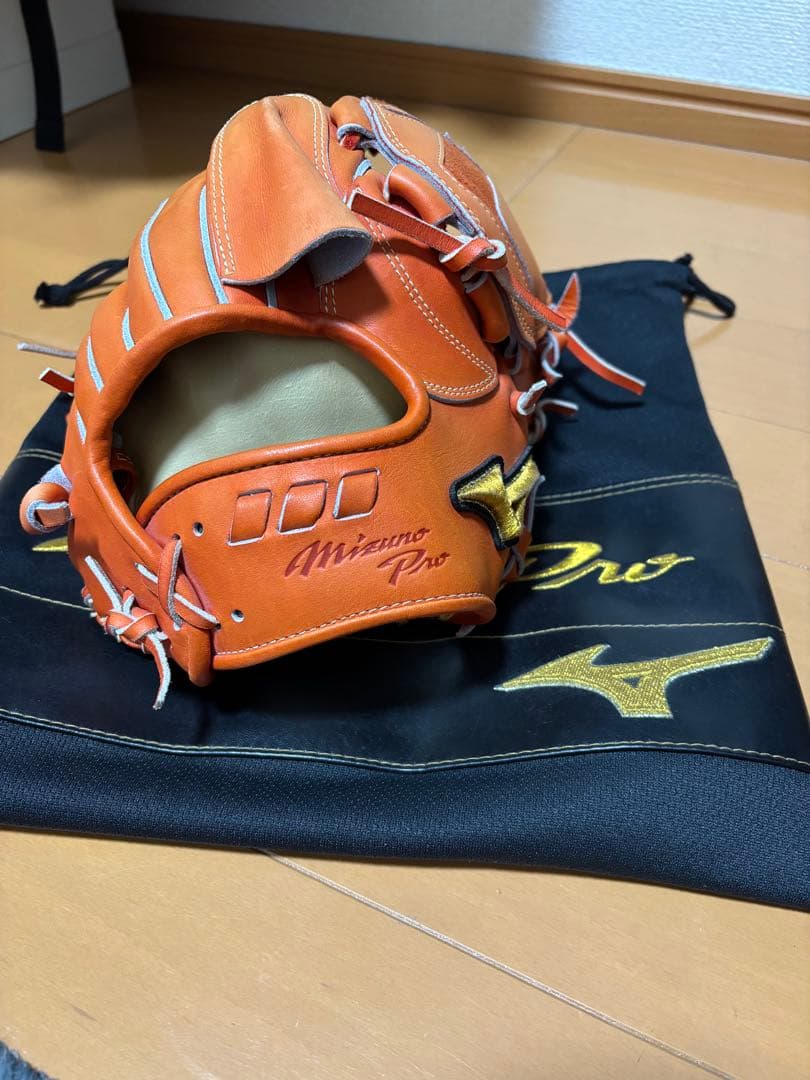 Mizuno Pro 硬式グローブ 投手用 オレンジ