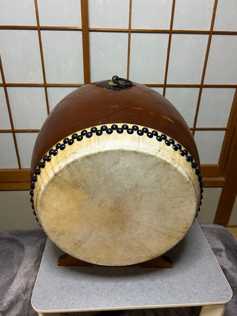 【✨値下げ中】長胴太鼓1尺5寸　天然木くり抜き
