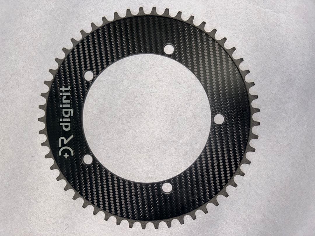 digrit カーボンファイバー チェーンリング 53T