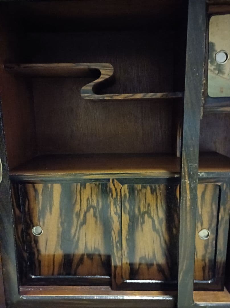 茶棚木製収納アンティーク家具 中型 引き出し付き京都引き取り限定！