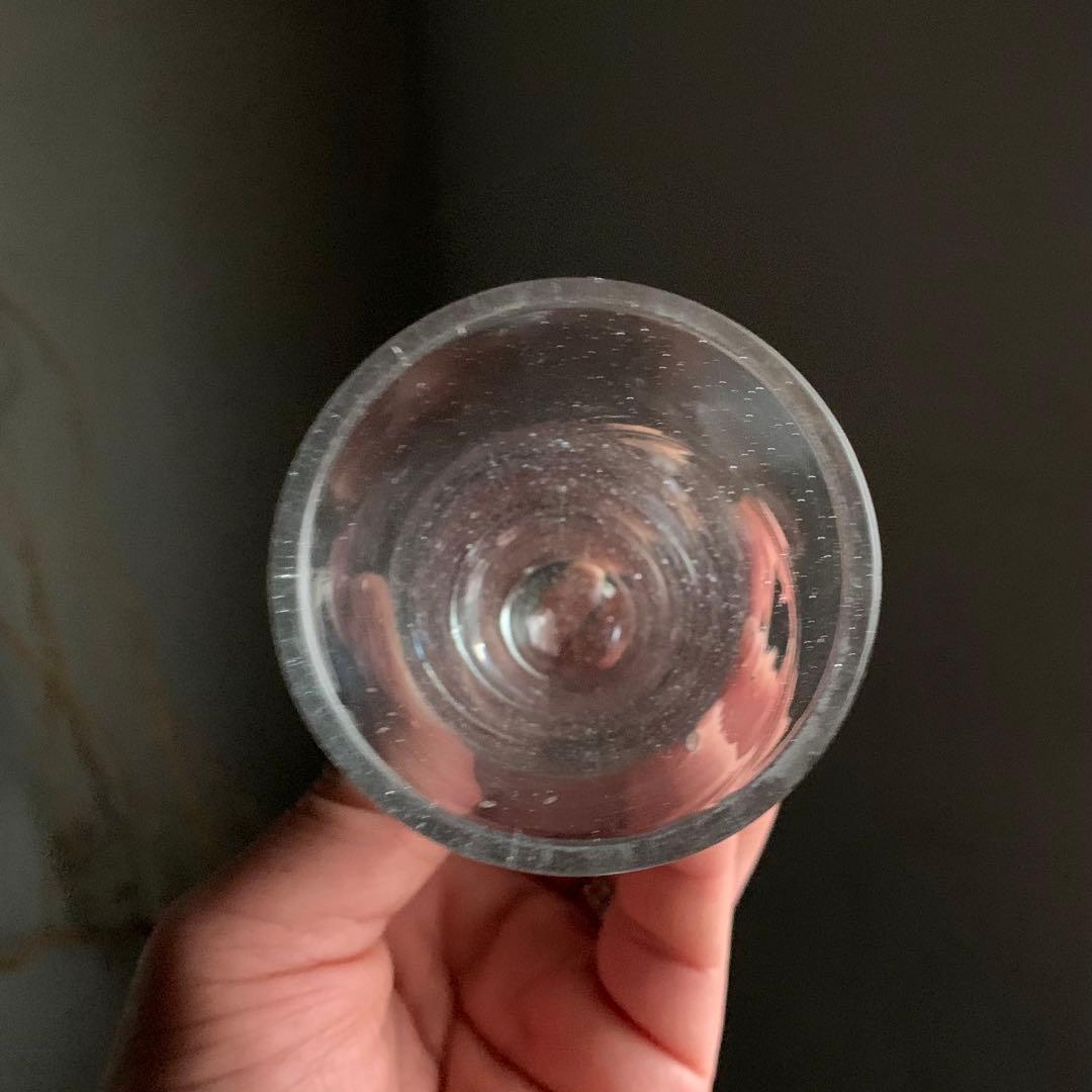 気泡のあるグラス 昭和レトロ 古道具 アンティーク 琉球ガラス？