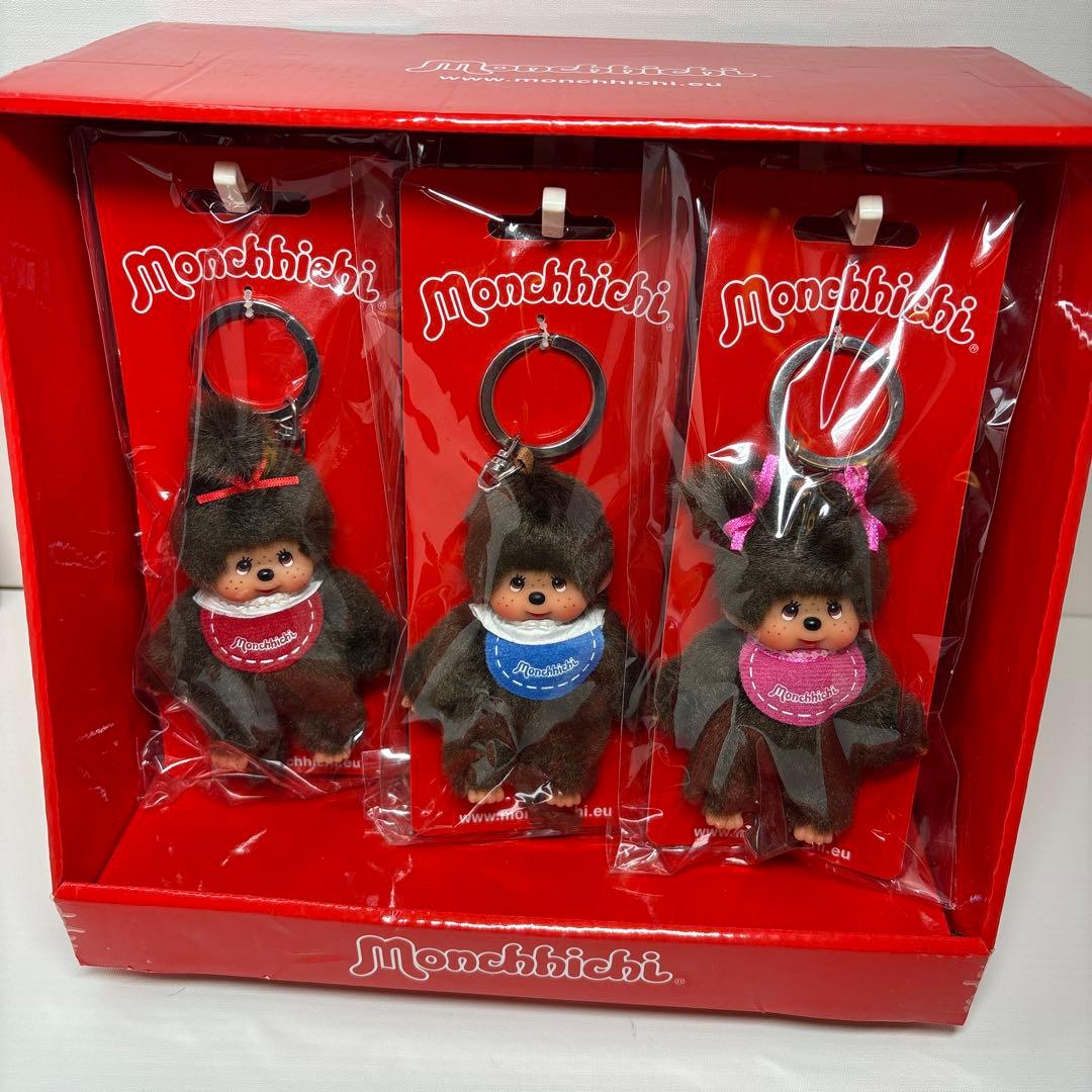 EU限定 2018年 モンチッチ キーホルダー 計3個&ディスプレイボックス付き