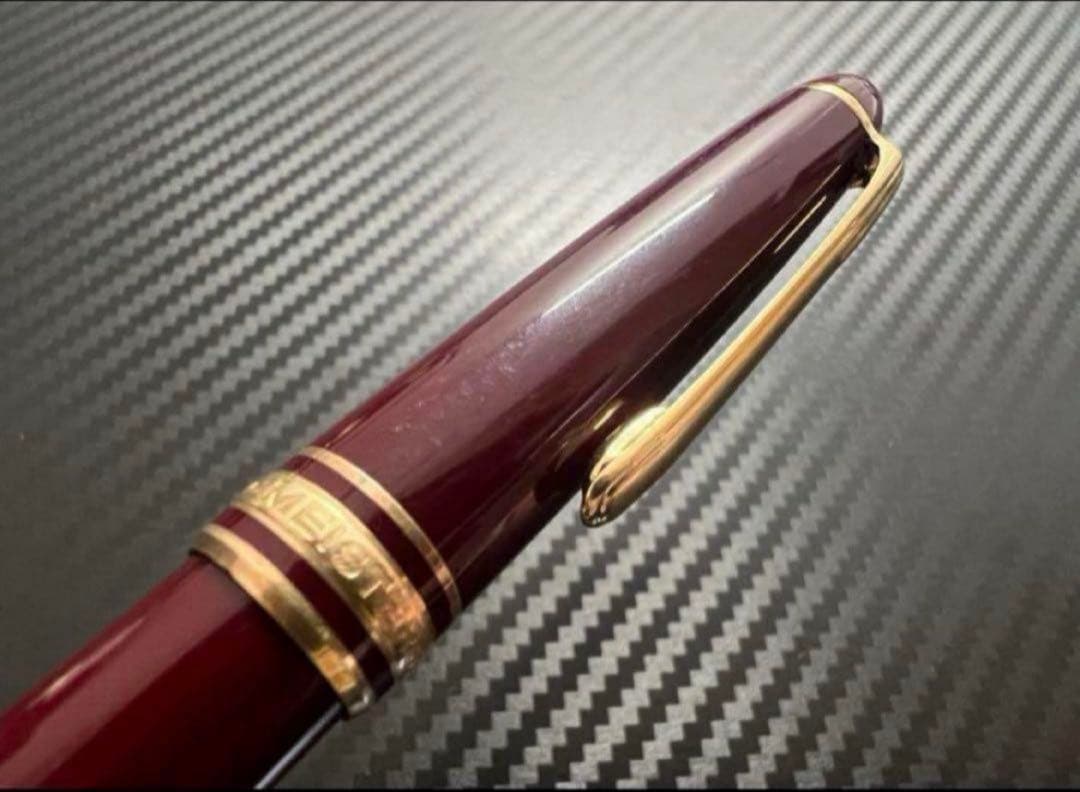 モンブラン 万年筆 マイスターシュテュック 144 F 細字 ボルドー 全金