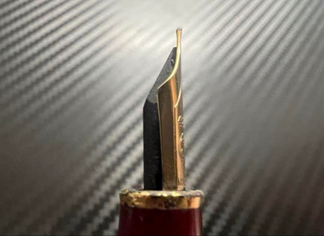 モンブラン 万年筆 マイスターシュテュック 144 F 細字 ボルドー 全金